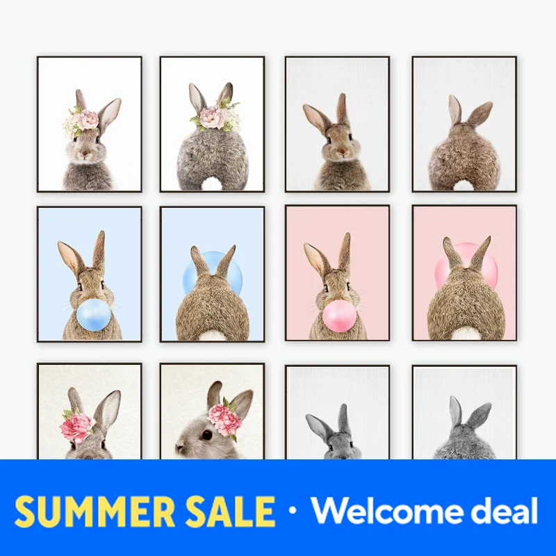 Resin Art Baby - 2026 Rabbit Bubble Gum Art Poster