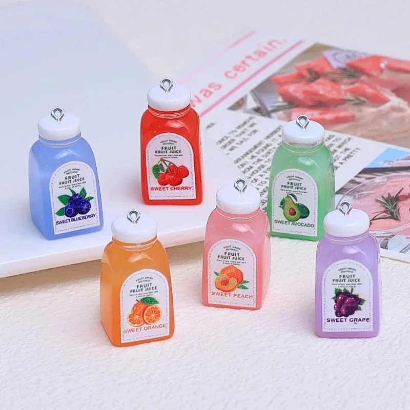 Resin Art Products - 10Pcs Kawaii Mini 3D Cherry Orange