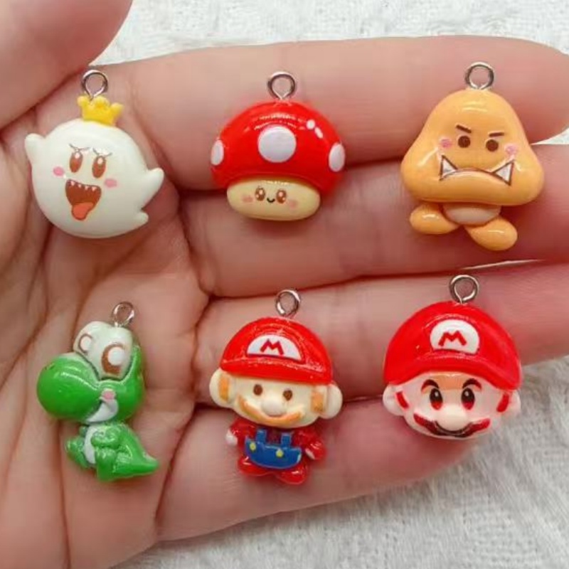 Resin Art Handmade - 10pcs resin cartoon pendant, DIY jewelry