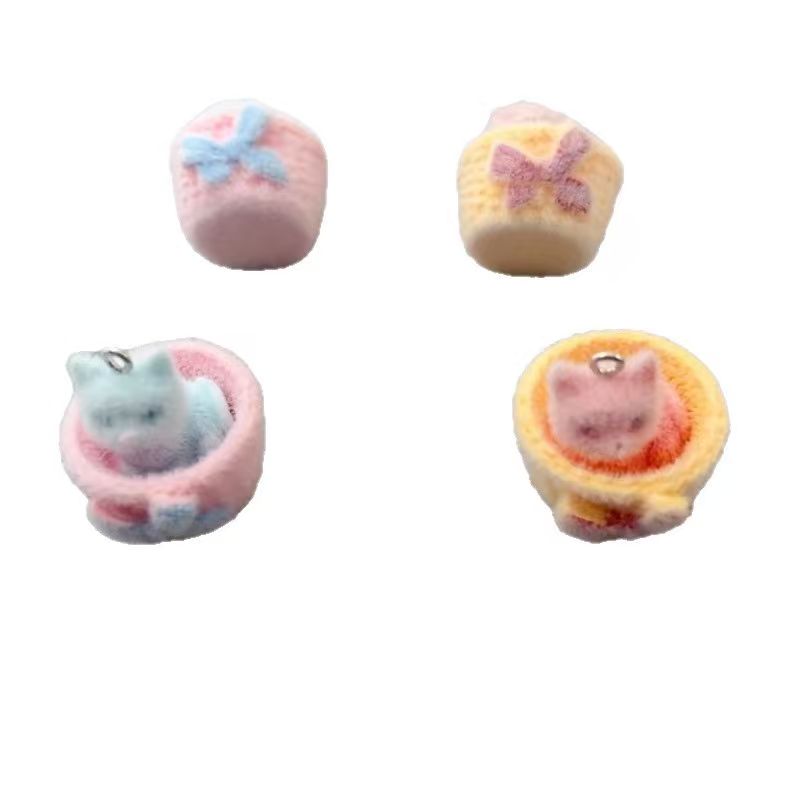 4pcs 3D plush resin cat pendan - Resin Art Handmade recension och pris