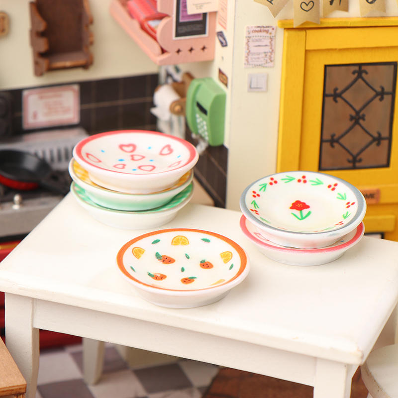 5Pcs 1/12 Dollhouse Mini Plate - Resin Art Toys recension och pris