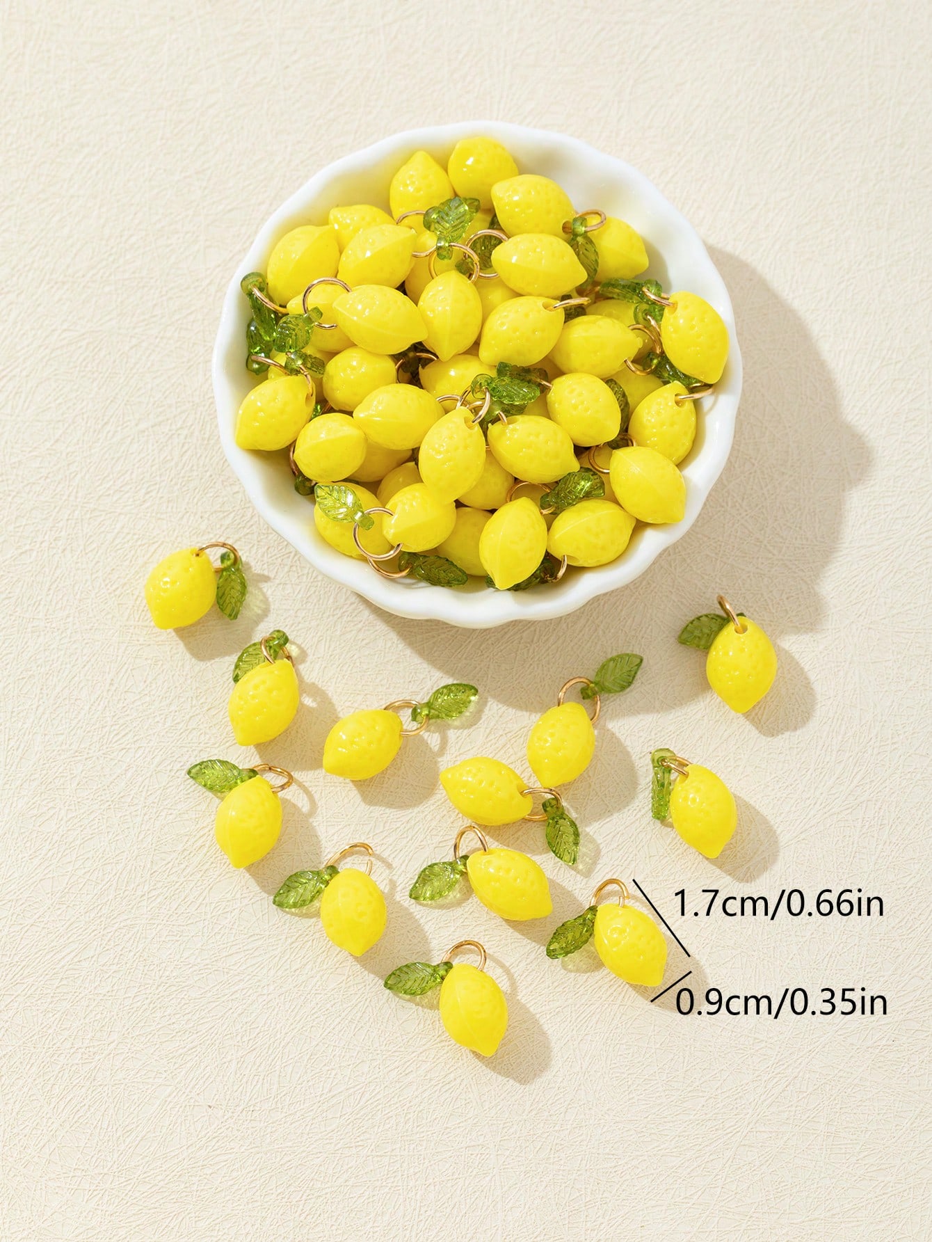 10Pcs 3D Lemon Resin Charms Pe - Resin Art Products recension och pris