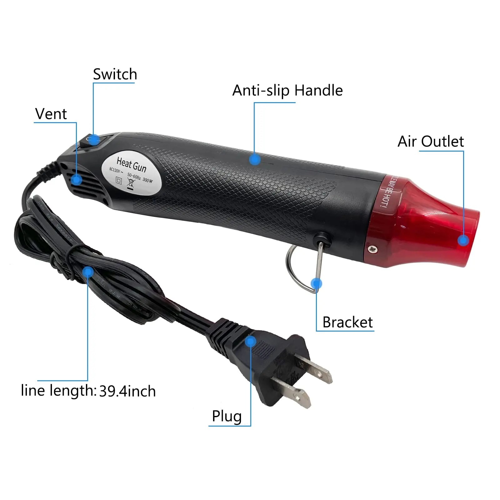 110V/220V US EU Standard Hot A - Resin Art Heat Gun recension och pris