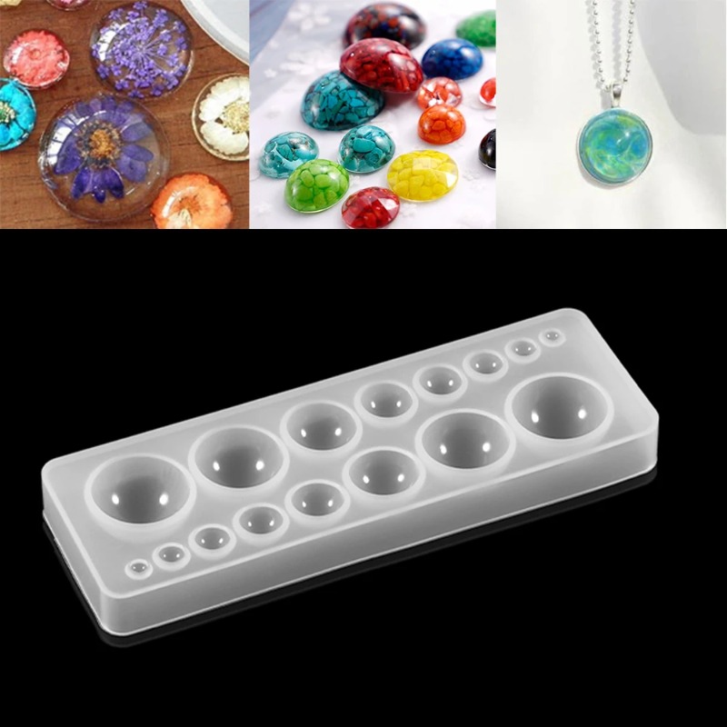 1pcs Silicone Mold Half Ball O - Resin Art Tool Kit recension och pris