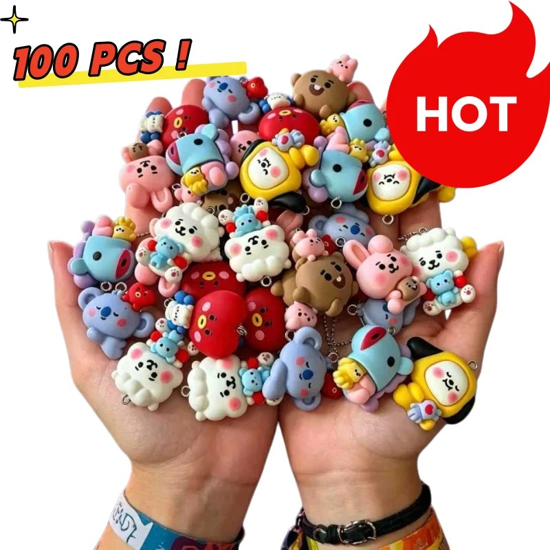 7pcs BT21 Resin Cartoon Charm  - Resin Art Products recension och pris