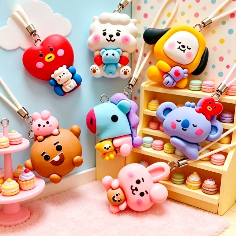 7pcs BT21 Resin Cartoon Charm  - Resin Art Products recension och pris
