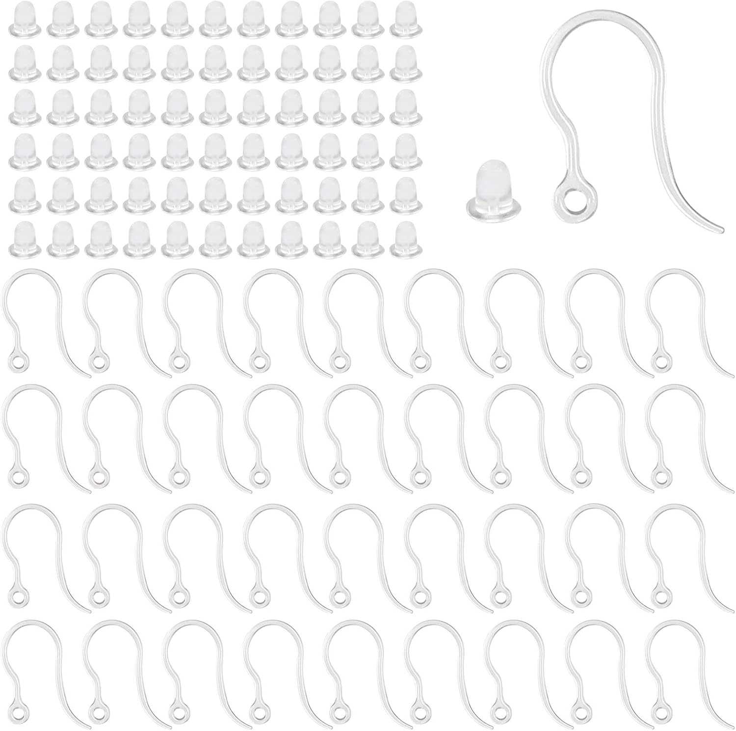 40pcs Clear Plastic Earring Ho - Resin Art Handmade recension och pris