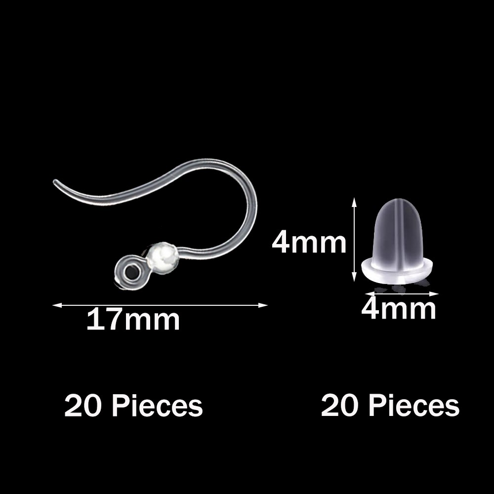 40pcs Clear Plastic Earring Ho - Resin Art Handmade recension och pris