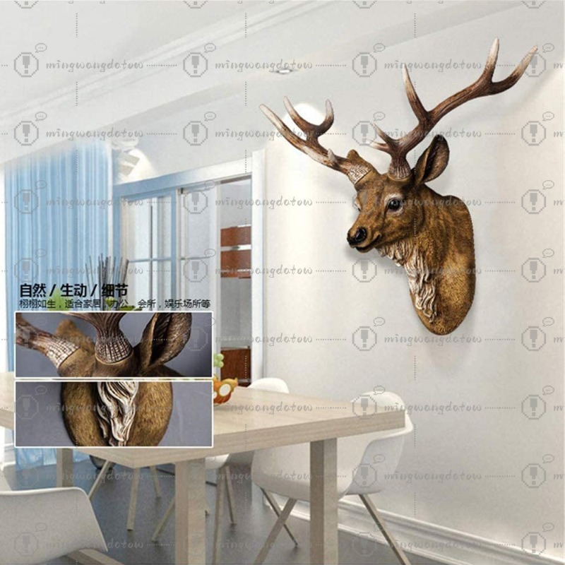 Faux Deer Head 17 inch Faux An - Resin Art Handmade recension och pris