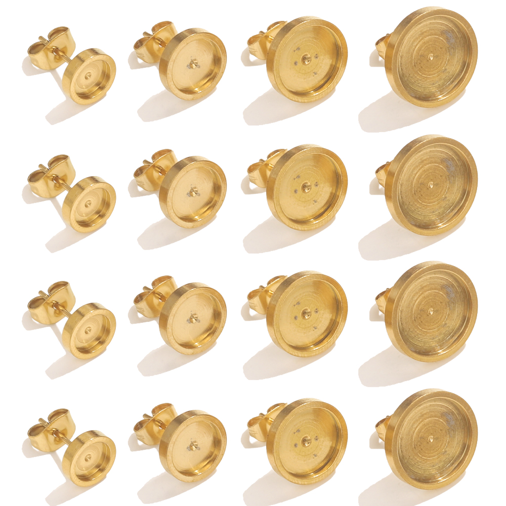10pcs Stainless Steel Gold Ear - Resin Art Handmade recension och pris
